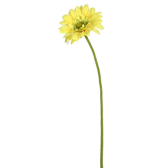 Vickerman 21" Artificial Yellow Gerbera Daisy Stem, 6 per Bag