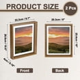 thumbnail image 2 of Uxcell 2Pcs Floating Frame, 10x8 Inch Wood Pictures Frames for Pressed Flowers Standing Wall Hanging Picture, Natural Wood, 2 of 6