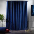 thumbnail image 2 of 3S Brother's Solid Luxury Matte Velvet Soft Curtains Set of 2 Panels Hanging Back Tap & Rod Pocket Home Décor Bedroom Kitchen Office Windows Room Darkering ( Duke Blue-52"x108"), 2 of 6
