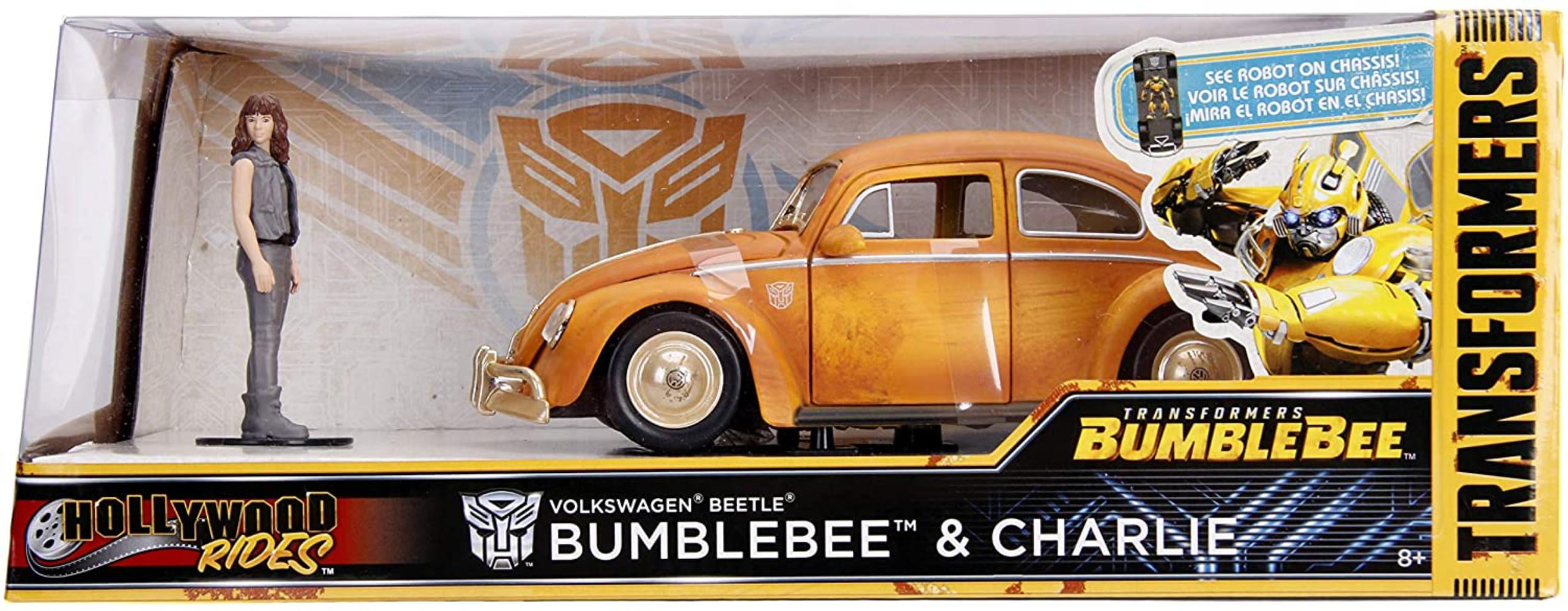 Volkswagen Beetle Bumblebee & Charlie Transformers mit  Figur 1:24 Jada 