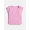 thumbnail image 5 of Weekend Academy Girls Seamless Rib Knit Top with Short Sleeves, Sizes 4-18, 5 of 5