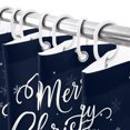 thumbnail image 4 of Navy Blue Christmas Shower Curtains for Bathroom, Waterproof Fabric Bath Curtains Decor, Bath Tub Curtain White Xmas Snowflake Winter Decorative Shower Curtain Sets with 12 Hooks, 72x72 Inch, 4 of 8
