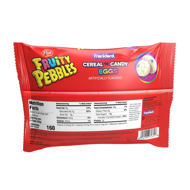 Fruity pebbles nutrition label