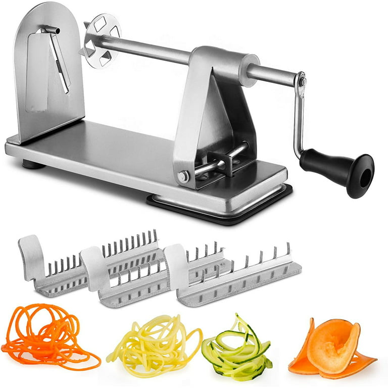Homarden 5 Blade Stainless Steel Spiralizer - Industrial Quality Vegetable  Slicer for Zucchini, Onions, and Potatoes - Salad Chopper, Noodle Maker,  and Zoodle Maker Included 