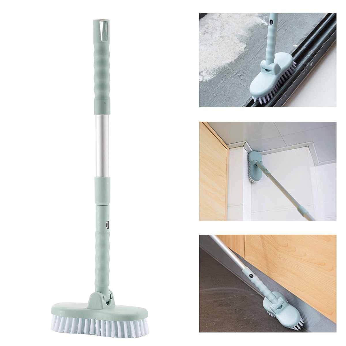 Floor Scrub Brush Adjustable Long Handle Scrubber Cleaning Tile ...