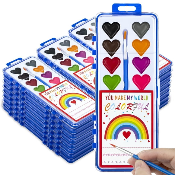 Set de pintura de acuarela DOSEWART, 16 colores con pincel, paquete de 24