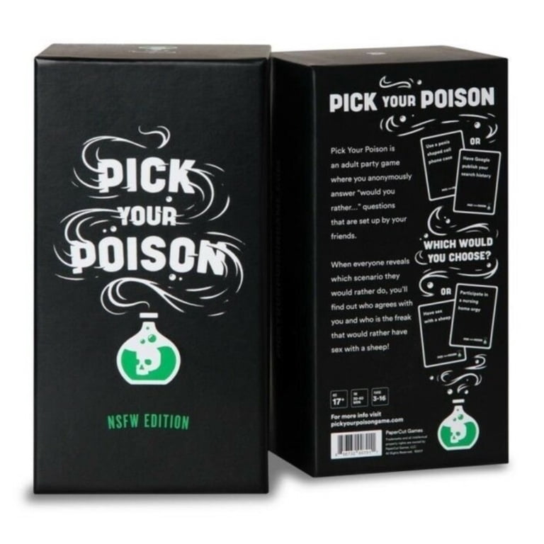 Pick Your Poison Card Game: The "What Would You Rather Do?" Party Game -  NSFW Edition - Walmart.com