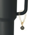 thumbnail image 4 of Round Shape Letter Charm Accessories for Stanley Tumbler Cup Name ID Letter H, Black, 4 of 7