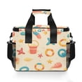 thumbnail image 7 of FORMRS Insulated Cooler Bag 24 Cans Capacity Soft Leakproof Lunch Box with Side Pockets, Beach Pattern, 7 of 7