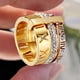 thumbnail image 3 of Noticias de moda apilables Anillos de joyería con incrustaciones de circonio de acero inoxidable anillo de números romanos Mujeres, 3 of 4