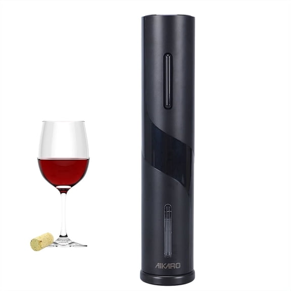 AIKARO - Electric Wine Bottle Opener Automatic Electronic Corkscrew, Battery Operated