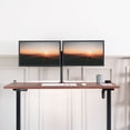 thumbnail image 6 of VIVO Dark Walnut 55" x 24" Square Corner Table Top for Standing Desk Frames, 6 of 8
