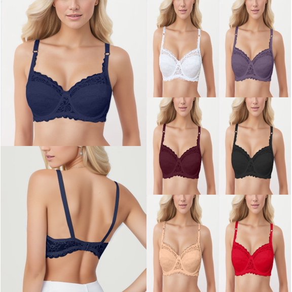 Xijirk Women Lace Longline Bra Underwire Adjustable Strap Bow Bustier Bra for Daily Wear and Date Outfit Layering,Blue,40