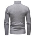 thumbnail image 3 of JTieacloth Men's Sweater Loose Fit Mens Autumn And Winter Fashion Casual Warm Fit High Cold Long Sleeve Sweater(Gray), 3 of 3