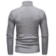 thumbnail image 2 of Gibobby Suéter cuello alto hombre Suéter de cuello alto para hombre, ajuste delgado, casual, tela acanalado(Gris,M), 2 of 3