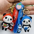 thumbnail image 6 of SPRING PARK Cartoon Panda Doll Keychain Key Ring Handbag Bag Charm Car Cell Phone Decor Ornament, 6 of 7
