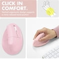thumbnail image 3 of X9 Performance Wireless Vertical Ergonomic Mouse - (BT + 2.4Ghz) - Click in Comfort - Up to 4000 DPI, 6 Button, Rechargeable - Bluetooth Ergonomic Vertical Mouse Wireless - For Mac and PC - Pink, 3 of 8