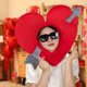 thumbnail image 1 of Sombrero de corazón rojo para aniversario, accesorio fotográfico para adultos, unisex, decorativo, para fiesta de cosplay, 1 of 8