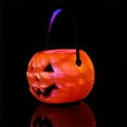 thumbnail image 6 of Djunllk Halloween Plastic Pumpkin Bucket with Light, Trick or Treat Bucket Snack Pails Halloween Candy Basket for Party Favors, Halloween Decorations Party Supplies, 3.9" Diameter, 6 of 10