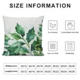 thumbnail image 5 of Orinice  Leaf Throw Pillow Cushion Cover, Watercolor Hand Drawn Style Print Panda Banana Fragipani Tropical Trees Exotic Leaves, Decorative Square Accent Pillow Case, White, 5 of 5
