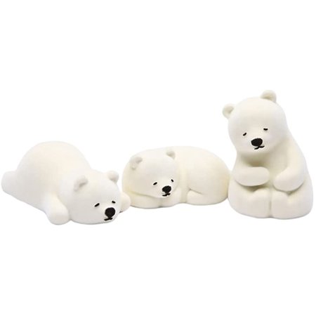 3pcs Mini Polar Bear Miniature Figurines Fairy Garden Miniature Ornament Accessories For Micro Landscape Diy Terrarium Crafts Home Plant Pots Bonsai Crafts Decor Walmart Canada