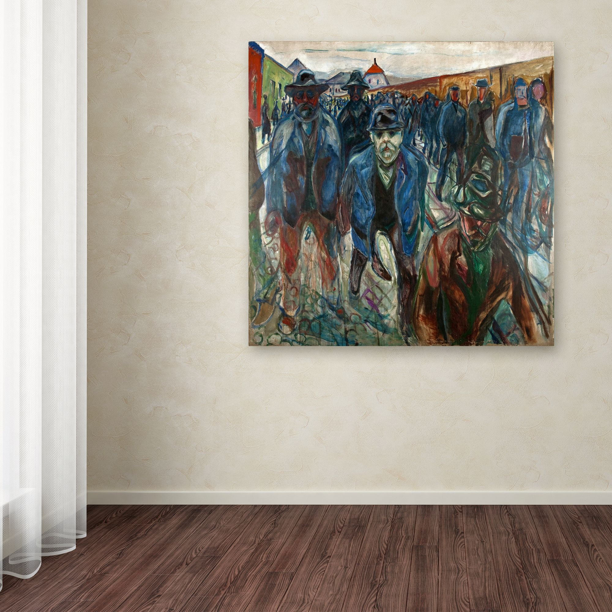 Trademark Fine Art 'Workers On Their Way Home' Canvas Art by Edvard Munch