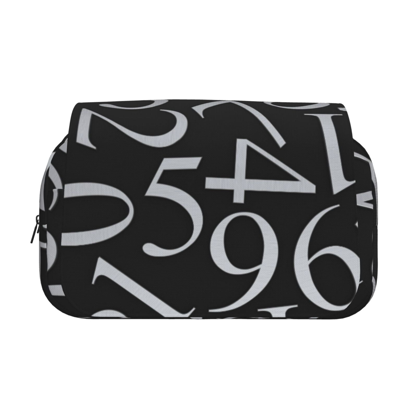 Rateoe Numbers Pattern Double Clamshell Pen Case, Storage Organizer with Two Zipper Compartments– Holds Up to 50 Pencils & Pens