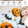 thumbnail image 3 of JRXY Halloween Throw Blanket Soft Plush Spider Webs Bat Pumpkin Blanket Cozy Flannel White Decoration for Party Sofa Bed Living Room 40x50in, 3 of 6