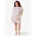thumbnail image 2 of Joyspun Women's Print Sleepshirt with Pockets, Sizes S/M to 2X/3X, 2 of 5