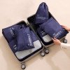 Cubos organizadores de equipaje para viajes, juego de 6 organizadores con bolsa para zapatos, bolsa para dispositivos electrónicos, neceser, bolsas para móviles y accesorios con forro de tela.