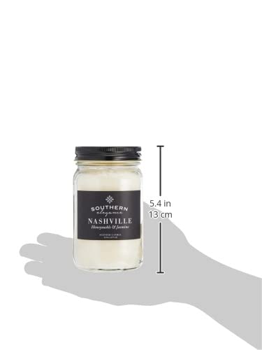 Southern Elegance Nashville: Honeysuckle and Jasmine 16 oz Mason Jar Scented Candle