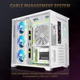thumbnail image 2 of Gabinete PC KEDIERS K4 Mid Tower ATX con 7 ventiladores ARGB, blanco, 2 of 8