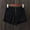 X-329Black, variant on Women's Summer Denim Shorts With Pocket Solid Color High Waist Ripped Frayed Raw Hem Buttons Wide Leg Shorts For Outdoor Activities,Black,M