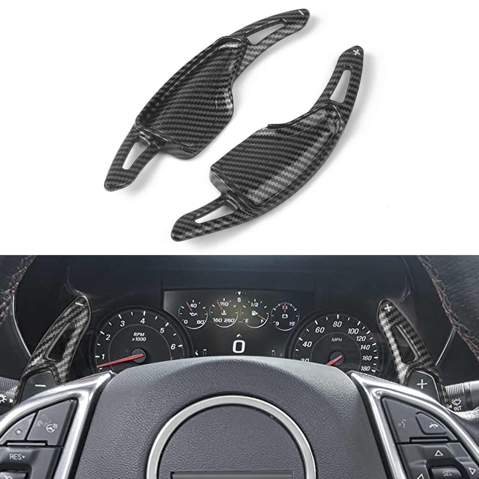 Cubierta De Pomo De Cambio De Marcha Unique Bargains, Protector De Manija De Cambio De Automovil Para Toyota Camry 2018 2024 Patron De Fibra De Carbono Negro Negro Beige Cuero De Microfibra