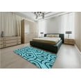 thumbnail image 4 of Ahgly Company Indoor Rectangle Patterned Teal Green Area Rugs, 3' x 5', 4 of 6