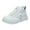 White, variant on Women's Platform Sneakers High Top Canvas Shoes Lace up Casual Walking Tennis Shoe Black 7.5