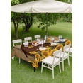 thumbnail image 4 of Outdoor Tablecloth with Umbrella Hole for Patio/Picnic/Party/Camping, Sunflowers Roosters Waterproof Table Cloth Rectangle Table Cover Washable, Vintage Farmhouse Farm Countryside (60"x 120"), 4 of 8