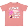 thumbnail image 3 of Inktastic Rawr Means I Love You in Dinosaur Valentine in Pink Girls Toddler T-Shirt, 3 of 5