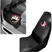 NCAA Florida State 2 pc Front Floor Mats and Florida State Car Seat Cover Value Bundle