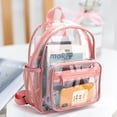 thumbnail image 2 of mok. mujeres mochila transparente pvc bolsa femenina moda estudiantes estudiantes bookbag viaje daypack para adolescentes niñas huangjie unisex, 2 of 2