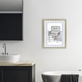 thumbnail image 2 of Stupell Industries Vintage Bath Sink Stripes Gold Framed Floater Canvas Wall Art design by Lettered and Lined, 21 x 17, 2 of 9