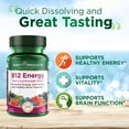 thumbnail image 6 of B-12 Energy Berry Lemonade Melt w/ Super Fruits by Purity Products - Methylcobalamin B12 - Vitamins B6, D3, Folic Acid and Biotin - High Absorption MecobalActive B 12 - 30 Melting Tablets, 6 of 8