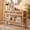 Natural, variant on Lausaint Home Entryway Table with Power Outlets & USB-C,Vintage Slatted Hollow console table with 3 Drawers,Sofa Table Behind Couch for Living Room, Hallway, Foyer,47"Walnut