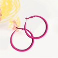 thumbnail image 4 of Classic retro matte metal hoop earrings retro neon big earrings jewelry, 4 of 5