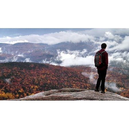 Canvas Print Fall Foliage Hiking New Hampshire Autumn Color Stretched Canvas 10 x