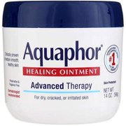 2 pack Aquaphor Healing Ointment, Advanced Therapy, 14oz Jar Skin Protectant