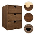 thumbnail image 4 of Wooden Multi-layer Storage Case Desktop Drawer Style Sundry Sorting Box (Brown), 4 of 7