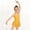 Yellow, variant on Girls' Solid Color Sleeveless Chiffon Skirt Ballet Dance Outfit Practice Outfit V-Neck Suspender Short Dress(Sizes 3-15)