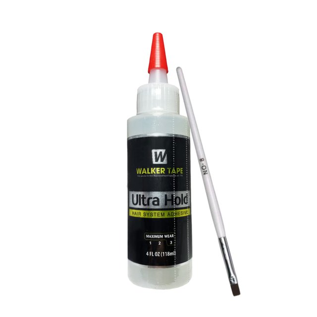 Ultra Hold Hair System Adhesive 4oz Nozzle Top w/ Brush Bundle Pack