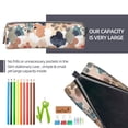 thumbnail image 5 of Yiaed Watercolor Plants Print Leather Pencil Case - Leather Pen Pencil Holder - Elegant & Practical Pencil Pouch for Work & Office, 5 of 7